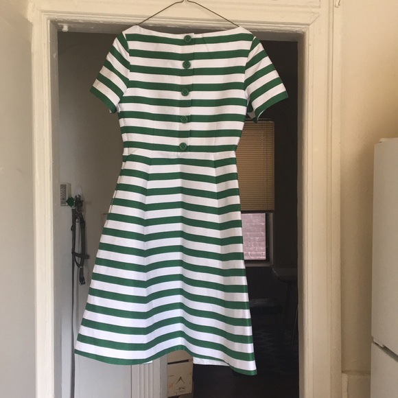 kate spade green and white striped dress